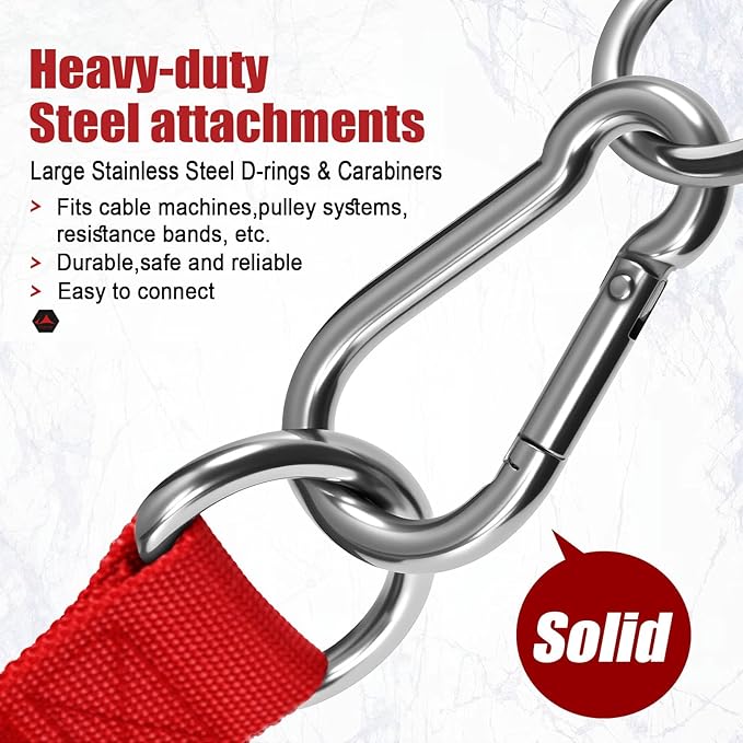 Heavy Duty Metal Workout Handles，Replacement Grip Attachments for Cable Machines, Resistance Bands, LAT Pulldown, Strength Exercise Home Gym & Commercial Fitness Equipment