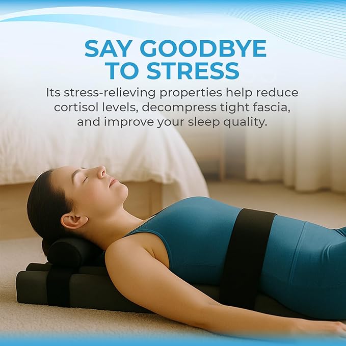 Foam Roller System for Pilates, Yoga, Back Stretches, Core Exercises - Perfect for Reducing Cortisol Levels, Relaxation, Stress Relief and Decompressing Fascia