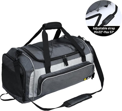 MIER Large Duffel Bag Men's Gym Bag with Shoe Compartment, 60L