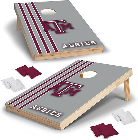 2' x 3' Solid Wood Cornhole Set with Direct Print HD Team Graphics – Great Gift for Any NCAA Fan! Bean Bag Toss Family Outdoor Games