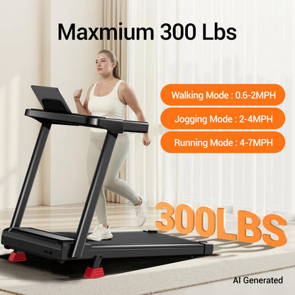 16% Incline Treadmill with Handle,Foldable Treadmills for Home