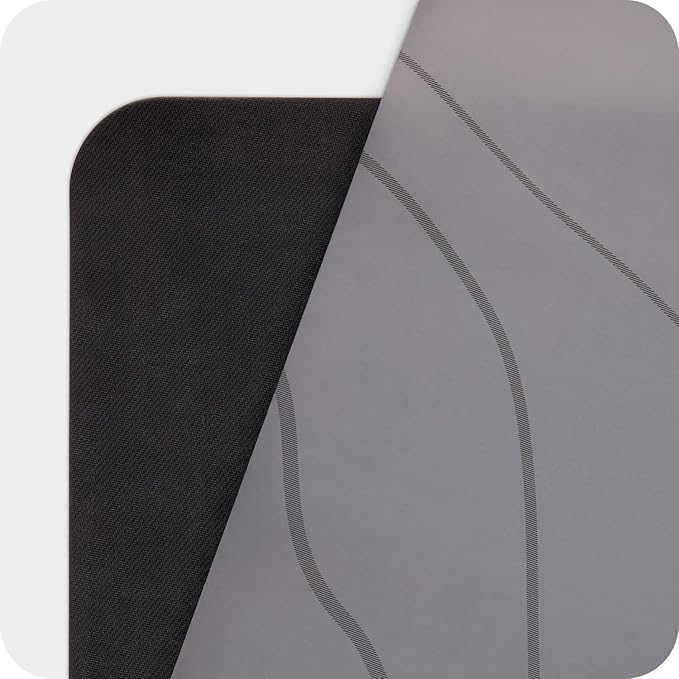 4mm Cushioned Exercise Mat for Yoga & Pilates - Anti Slip, Polyurethane with Suede Top & Carrying Strap