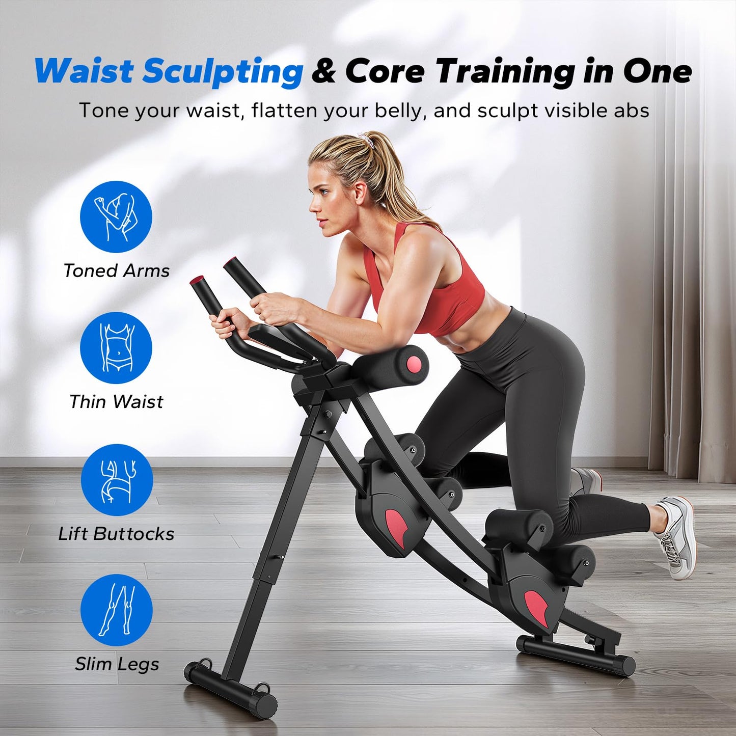 MERACH Ab Machine, Adjustable Ab Trainer Machine, AB Workout Equipment