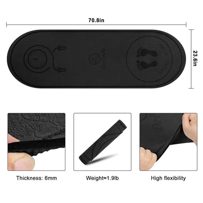 dofopo Jump Rope Mat 71"x24" Larger Non-Slip Indoor Outdoor Exercise Fitness Mat,High-Density