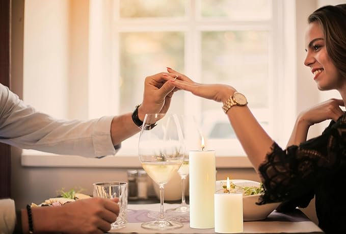 36 Pcs Pillar Candles, Unscented Ivory White Pillar Candles, Smokeless Long Burning Wax Candles for Wedding Centerpieces, Valentines Day, Fireplace, Special Occasion, 2 in by 3, 5.9, 7.8IN