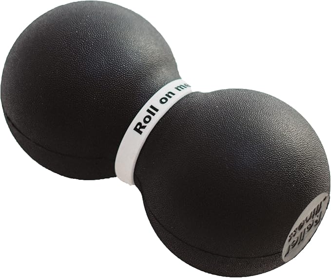 Infinity Roller, Peanut Foam Roller, Large 8-Inch Double Massage Ball Exercise Roller (Black - Firm)