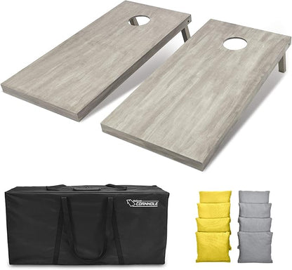GoSports 4 ft x 2 ft Regulation Size Wooden Cornhole Boards Set - Includes Carrying Case and Bean Bags (Choose Your Colors) Over 100 Color Combinations