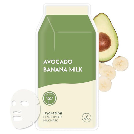 ESW Beauty Avocado Banana Milk - Hydrating Plant-Based Milk Face Mask - Moisturizing with Avocado &