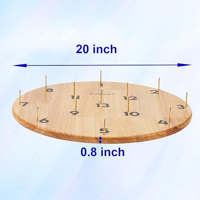 SUNGIFT Hook Ring Toss Game for Adults & Kids - Yard Hooky Ring Tossing Games - Hookie Wall Game Indoor & Outdoor Family Fun - Home, Party, Office, Camping & Backyard Games