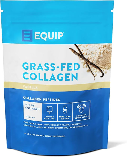 Equip Foods Grass Fed Collagen Powder | Hydrolyzed Bovine Collagen Peptides with Amino Acids |