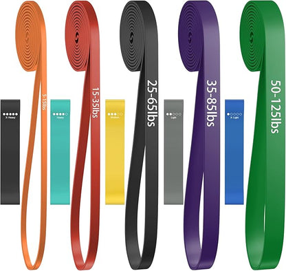 Pull Up Bands, Resistance Bands, Pull Up Assistance Bands Set for Men & Women, Exercise Workout Bands for Working Out, Body Stretching, Physical Therapy, Muscle Training