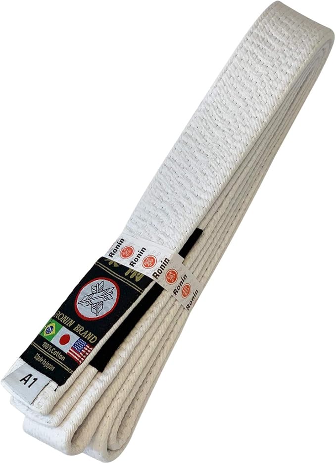 Ronin Brand - Japan Made Deluxe Jiujitsu BJJ Gi Belt - 1.75” wide-12 Row Stitching