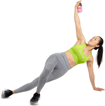 ProsourceFit Vinyl Coated Cast Iron Kettlebells for Full Body Fitness Workouts