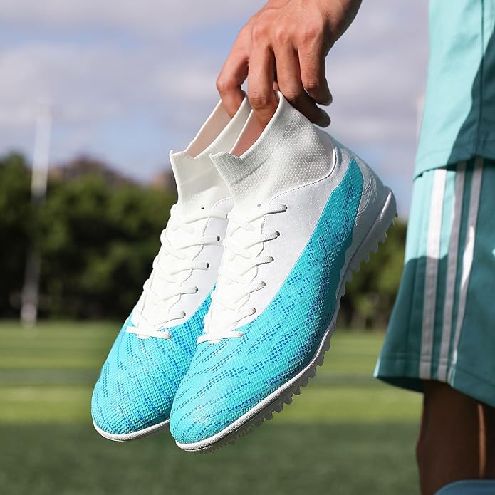 Soccer Cleats for Mens Womens Football Shoes Turf Soccer Shoes Indoor/Outdoor High-top Football Cleats AG/FG
