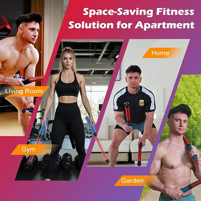 Ropeless Battle Ropes for Home Gym, Adjustable Weight, Weighted Workout Cords for HIIT, Strength, and Low-Impact Cardio Training, Home Gyms to Burn