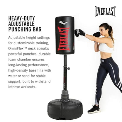 Everlast Freestanding Adjustable Punching Bag Adults | Heavy Boxing | MMA