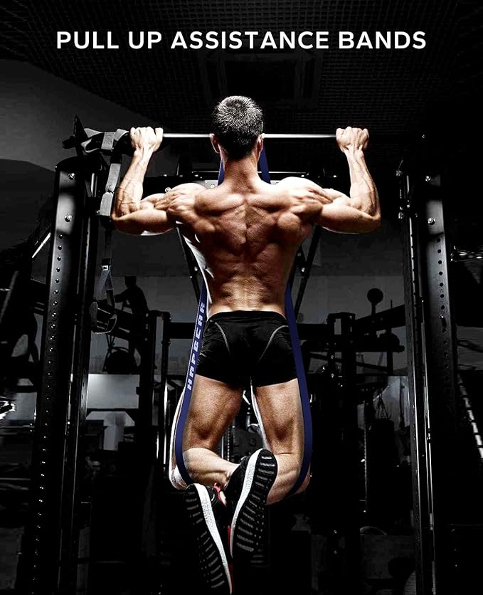 HAPBEAR Pull Up Assistance Bands Set of 5 - Resistance Bands for Working Out, Stretching, Physical Therapy, Muscle Training