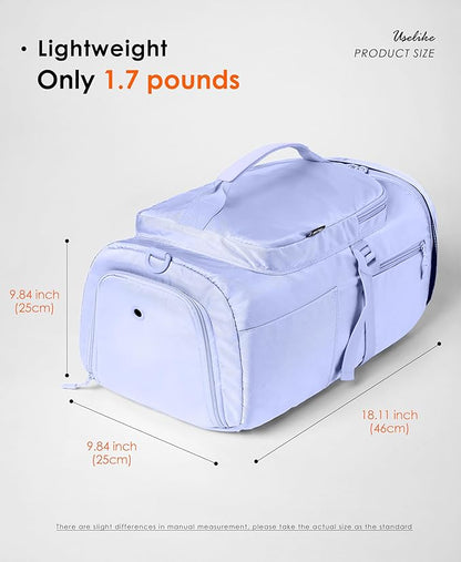 Gym Bag for Women Workout Gym Backpack with Shoe Compartment Sports Duffel Bag Multiple Pockets 30L (Lavender)
