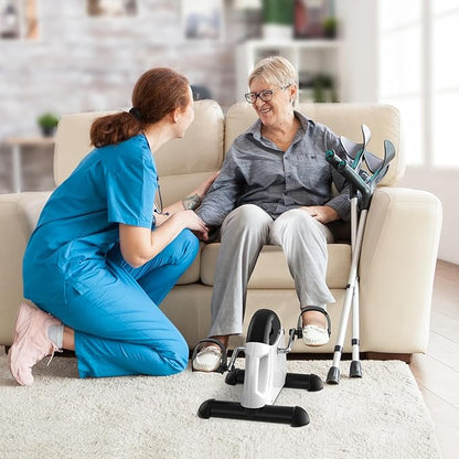 Sportneer Under Desk Bike Pedal Exerciser: Mini Exercise Bike Portable Peddler Sitting for Seniors with LCD Display Arm & Leg Bike Pedals Exerciser with Anti-Skid Mat for Home Office