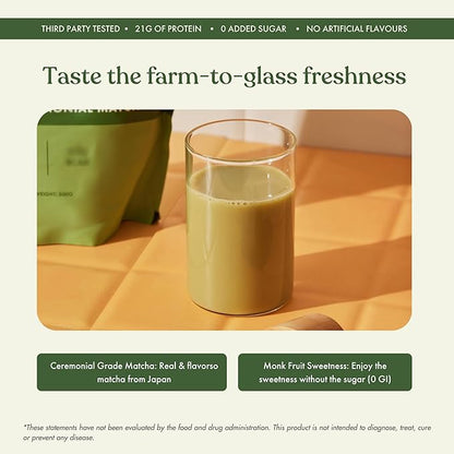 No Nonsense Plant Protein, Organic Brown Rice & Pea Isolate, Easy Digestion, 24G Protein/Serving, Gluten & Lactose Free Japanese Ceremonial Matcha 500 G (Pack of 1)