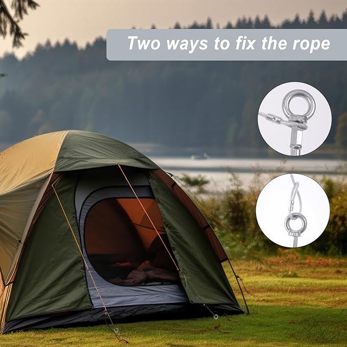 18 inch Ground Anchor Heavy Duty Earth Anchors Set Screw in for Mobile Home, Swing, Tent Trampoline Anchors Wind Resistant Tree Stakes and Supports with Drill Socket, 6 Pack