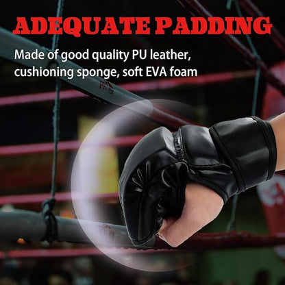 2 Pairs Boxing Gloves Kickboxing Gloves for Men Women Beginner Professional Shockproof Leather Sparring Training Gloves Set MMA Gloves