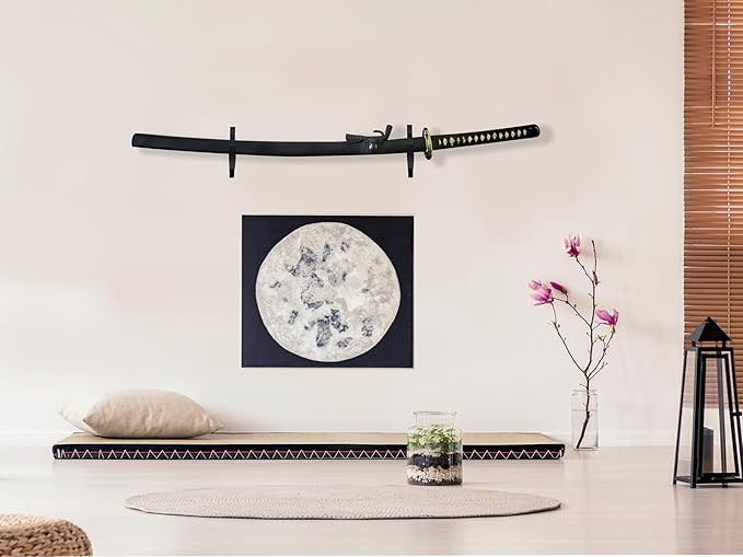 Sword Wall Mount - Hard Wood Sword Mount for Wall - Durable & Strong Katana Holder - Easy Mounting Picture Instructions Sword Wall Hanger - Decorative Sword Display Matches Any Home Decor
