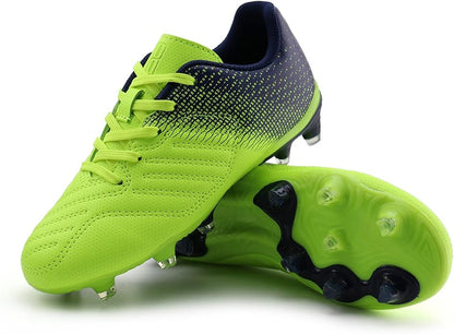 brooman Kids Soccer Cleats Boys Girls Athletic Outdoor Football Shoes