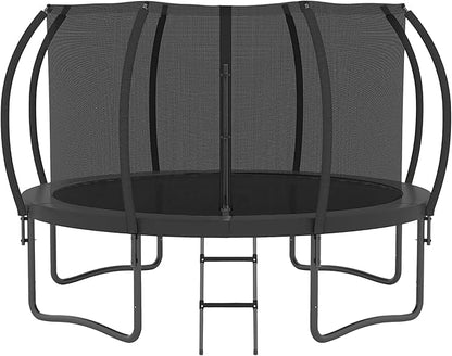 Trampoline 12FT 14FT Enclosure Net Outdoor Jump for Kids and Adults Round ASTM Approved Heavy-Duty Bounce Mat with Enhanced Weight Capacity