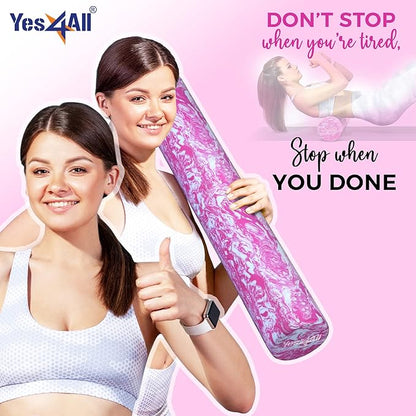 Yes4All EVA Firm Foam Roller for Back - Round Back Roller for Exercise, Yoga & Pilates 12/18/24/36 inch