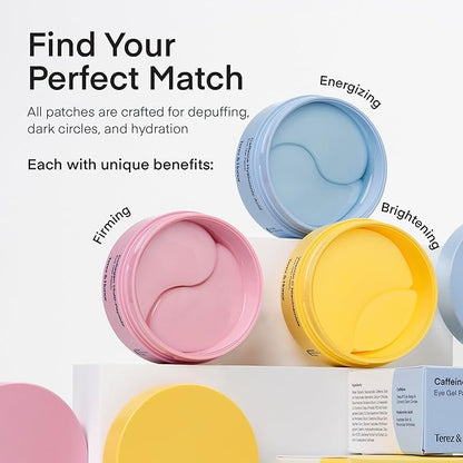 Terez & Honor Under Eye Patches - 180 Pcs Korean Self Care Hydrogel Eye Masks for Puffy Eyes, Dark Circles, Fine Lines, Wrinkles & Undereye Bags - Radiant Eyes Trio with Caffeine, Collagen & Vitamin C