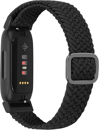 Tiptops Braided Nylon Bands Compatible with Fitbit Inspire 3/Inspire 2/Inspire/Inspire HR/Ace 2/Ace 3, Adjustable Loop Stretchy Straps Replacement Wristbands for Fitbit Inspire Women Men