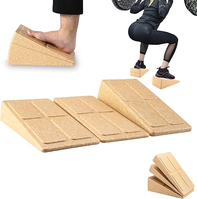 Slant Board Squat Wedge for Calf Stretchingï¼? Pcs 12" x 6.3" Foot Stretcher Balance Board for Plantar Fasciitis, Adjustable Foam Slant Board Wedge Great for Exercises
