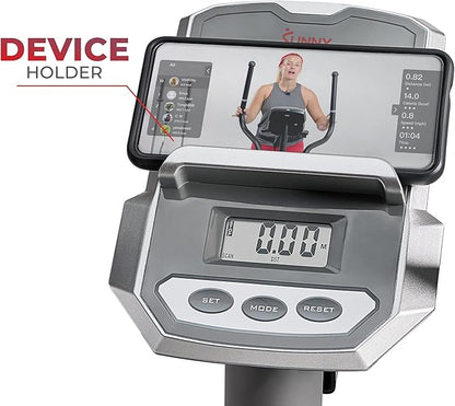 Sunny Health & Fitness Smart 2-in-1 Upright Elliptical Full-Body Exerciser, Home Cross-Training Arm/Leg Cardio Workout Machine, Optional Free SunnyFit App Bluetooth Link or Electro-Magnetic Resistance