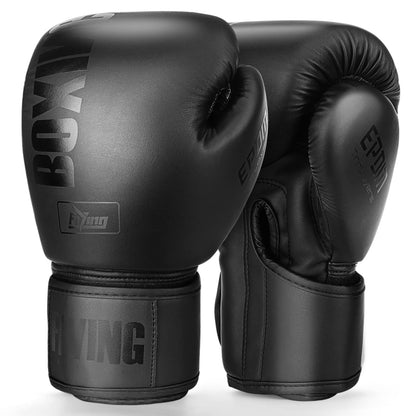 FIVING Boxing Gloves for Men and Women (Black,12oz)