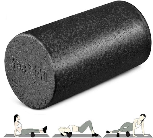 Yes4All High-Density EPP Round Back Roller Foam, Exercise Foam Roller for Yoga, Pilates & Stretching - 12, 18, 24, 36 inch