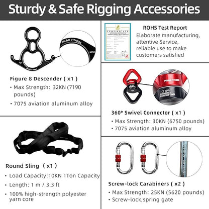 PRIOR FITNESS Aerial Silks Set, Professional Thicker Low Stretch Fabric 9/15/20 Yards Aerial Silk Swing Set with Hardware Guide, Yoga Starter Kit For Home, Aerial Yoga Hammock, Silks for Gymnastics, Antigravity Yoga, Inversion Exercise-All Levels