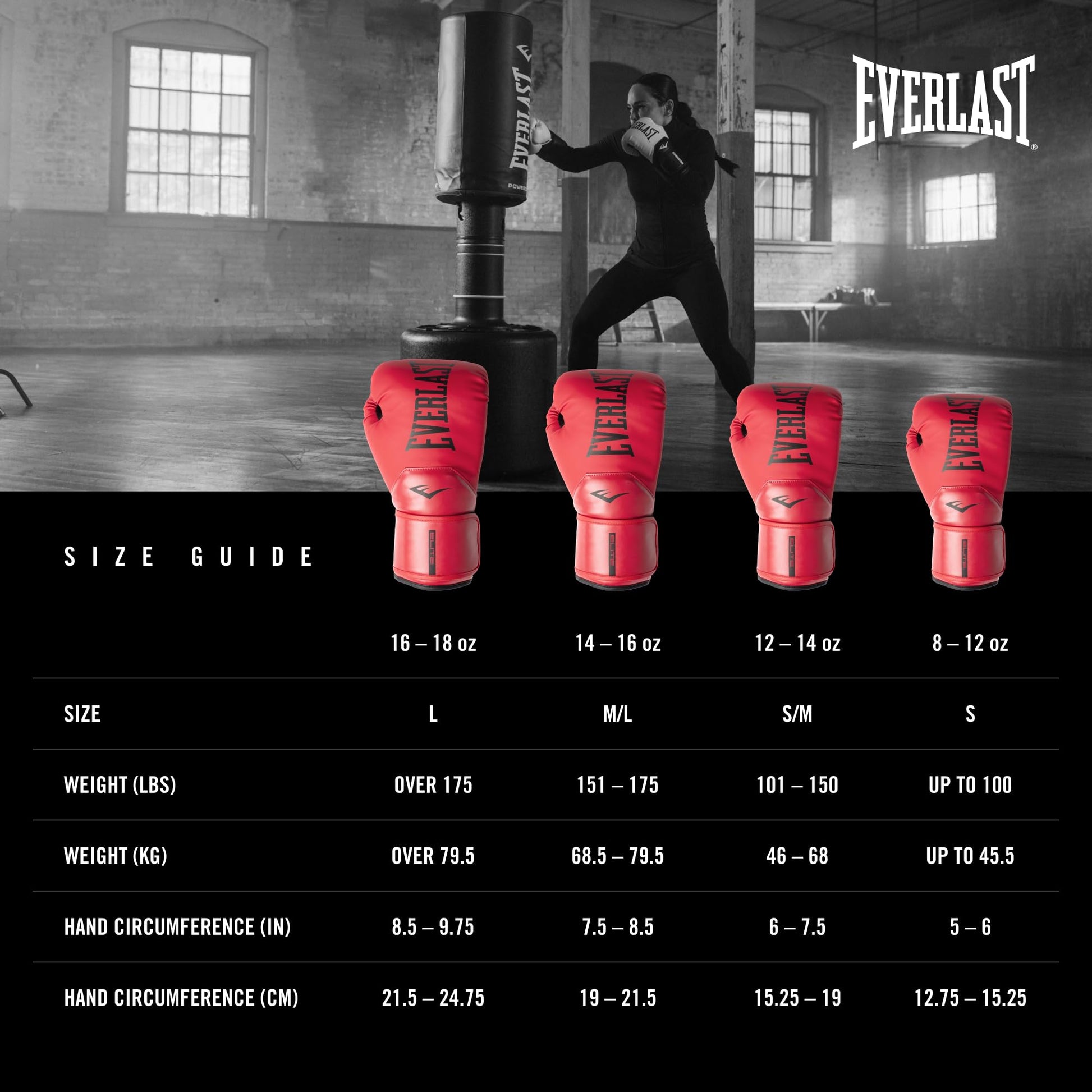 Everlast Elite 2 Boxing Gloves | Women, Men, Heavy Bag | Red | 16oz