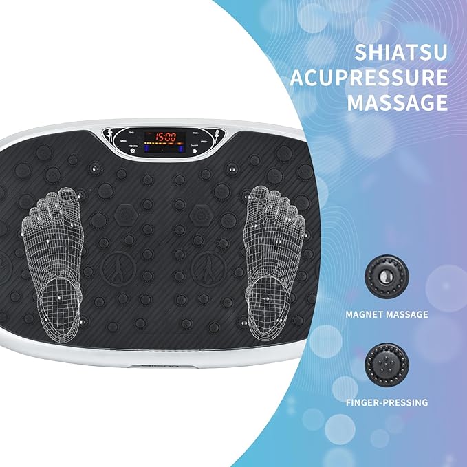 EILISON FitMaxx 3D XL Vibration Plate Exercise Machine - Whole Body Workout Vibration Platform w/Loop Bands - Lymphatic Drainage Machine for Weight Loss, Shaping, Wellness, Recovery