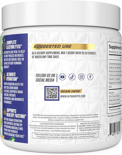 Lytes - Electrolyte Powder Daily Hydration Drink Mix - Sugar-Free, Zero Calorie Instant Formula with Trace Minerals and Antioxidants (60 Servings, Salted Lemon Lime)