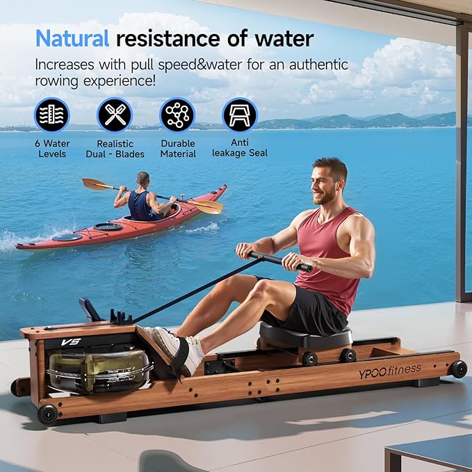 Rowing Machine for Home, 350 LB Capacity, 16-Level Silent Resistance, Magnetic Rowing Machines for Home Foldable, Full-Body Workout Compact Rowing Machine for Cardio & Strength with APP Support