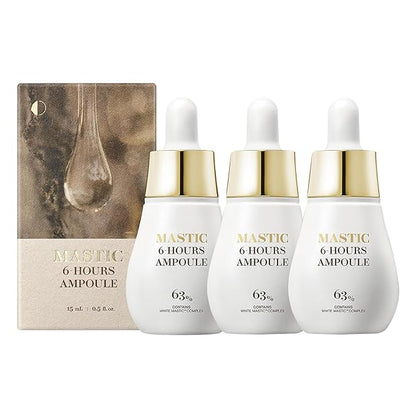 MASTINA Mastic Ampoule Serum Spoid Type Set(Dropper Type, 0.5fl oz, pack of 3), Fermented Mastic Gum. White Mastic Complex 63% + Tranexamic Acid 2% + Niacinamide 5%