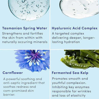 Sand & Sky Tasmanian Spring Water Intense Hydration Face Mask with Pentavitin & Hyaluronic Acid - Barrier Boosting Mask for Sensitive Skin, Soothes Redness