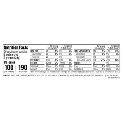 CLIF BLOKS - Mountain Berry Flavor - Energy Chews - Non-GMO - Plant Based - Fast Fuel for Cycling and Running - Quick Carbohydrates and Electrolytes - 2.12 oz. (18 Count)