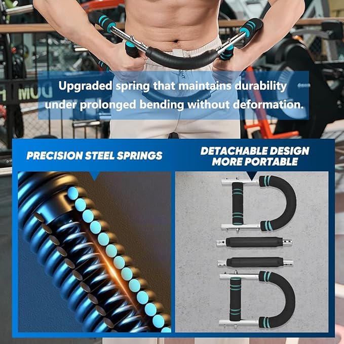 Twister Arm Trainer - Adjustable 60-110lb Resistance with High-Tensile Steel Spring, Portable Arm & Chest Workout Equipment for Forearm, Triceps Strength Training, Home Workout Equipmen for Men&Women