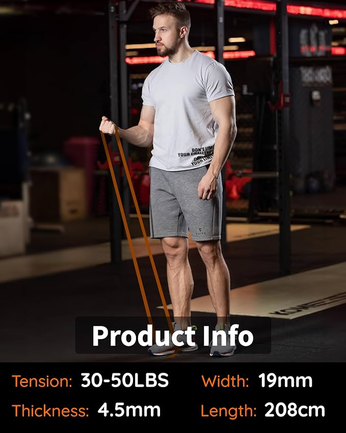 Resistance Bands Set - Pull Up Bands for Men Women, Exercise Bands Resistance with Door Anchor, Training Poster & Pouch for Body Stretching, Pull Up Assist