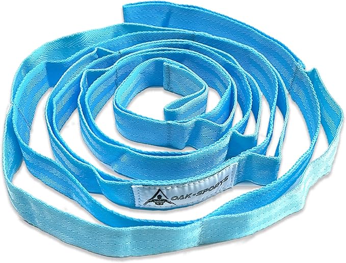 Stretching Strap Yoga Strap with Loops, Stretch Straps for Physical Therapy, Non-Elastic Exercise Strap for Pilates, Dance and Gymnastics with Workout Guide