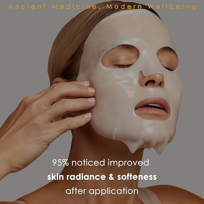 Redmint Renew Face Mask with Pearl & Vitamin C for Skin Radiance & Soften| Rooted In Ancient TCM Wisdom | Anti-Aging & Deep Hydration Sheet Mask for Glowing, Youthful Skin | 5 Sheets