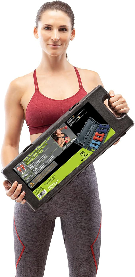 Marcy Colored Neoprene Dumbbell (Sold in Singles or Set) Hand Weights, Exercise Free Weights for Home Gym