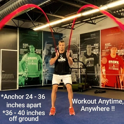 Gronk Fitness Inertia Wave Edition | Dynamic Rubber Battle Ropes Alternative for Home and Gym | Maximize Calorie Burn | Revolutionary Fitness Equipment for Abs and Full Body Workout